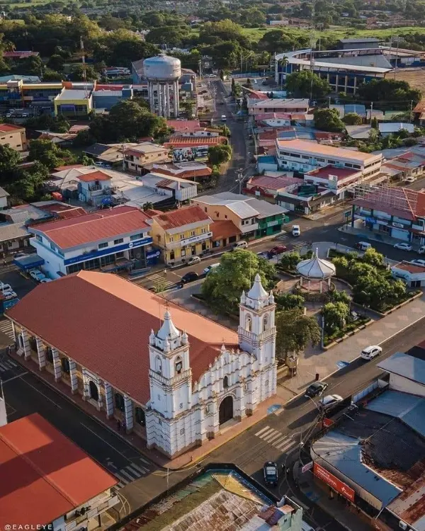 Chitre Panama aerial view with church and town center
